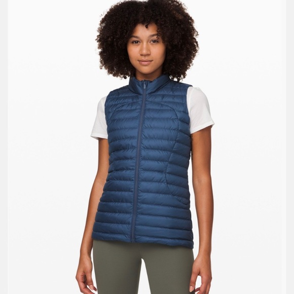 lululemon athletica Jackets & Blazers - Worn once! Lululemon ‘Pack it Down’ vest in blue.